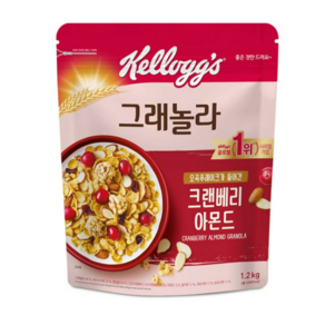 켈로그 크랜베리 아몬드 그래놀라 시리얼, 1.2kg, 1개