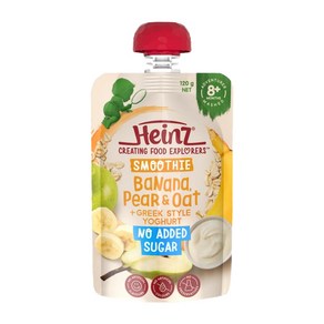 Heinz 하인즈 바나나 배 오트 그릭요거트 스무디 아기간식 8m+ 120g Banana Pea Oat Smoothie, 1개