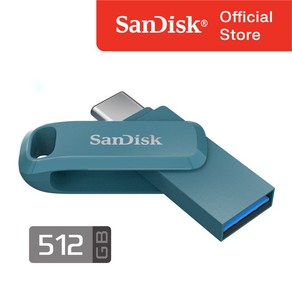 샌디스크 USB 메모리 울트라 듀얼 고 C타입 SDDDC3 나바지오 베이 블루 / USB 보관 케이스, 512GB, 1개