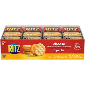 [미국직배송]리츠 치즈 샌드위치 크래커 (8팩x38g) RITZ Cheese Sandwich Cackes, 38g, 8개