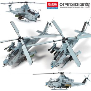 아카데미과학 미해병대 AH-1Z 샤크 마우스 프라모델 헬리콥터, 1개