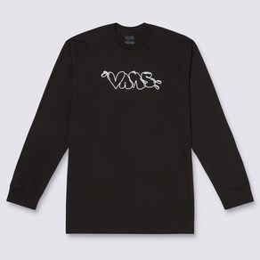 VANS 반스 캡스 긴팔 티셔츠 VN000HKKBLK 남여공용 라운드티