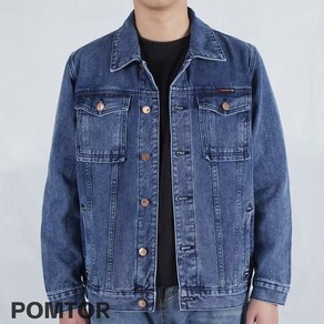 POMTOR 가을 남성 데님 외투