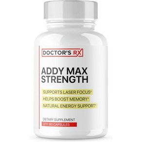 Addy MAX Stength  #1 Rated Addeall Altenative Pills fo Lase Focus Boosted Memoy & Natual En, 1개