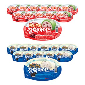 롯데 찰떡 아이스 통팥 12개+ 쿠키앤크림 12개, 24개, 90ml