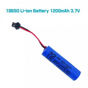 KC인증 18650 리튬 배터리 충전지 1200mAh 3.7V - SM 2핀 커넥터, 1개입, 1개