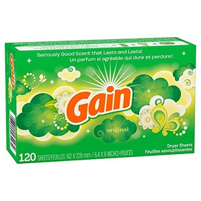 Gain Oiginal Dye Sheets 120 Count Gain 오리지널 건조기 시트 120매, 1개