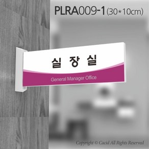 세경케이알 PLRA009 부서돌출표지판 사무실 표찰 회사명판 병원 군부대 학원 학교 도어사인 팻말 실내간판 안내판 간판 부서명패, PLRA, 009-1(30X10cm)