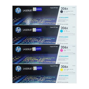 HP 206X 정품토너 M255nw M282nw M283fdw M255dw M283fdn 대용량, 1개, 검정(W2110X)