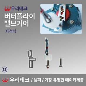 13번 우리테크 버터플라이 밸브기어 (자석식) WBG-3 40A-200A /메이커제품 /템퍼스위치, 1개