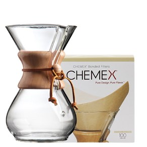 Chemex 클래식 CM-6A(6컵)+ 케맥스 FC-100 필터, 케맥스 CM-6A(6컵)+ 케맥스 FSU-100 필터, 1개, 1개