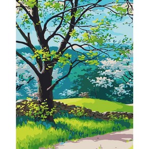 모모픽스페인팅 DIY명화그리기 60x75cm, WP30   초여름 돌담길, 1개