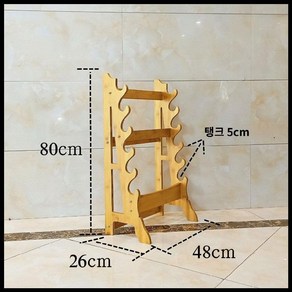 진검거치대 검좌대 검거치대 목검 진검 칼걸이 스탠딩 무기 홀더, 16. 난주 삼각 6단(원목), 3박스