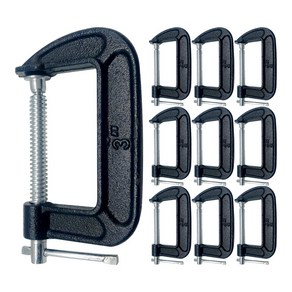 C형 클램프 3인치 80mm G형 목공용, 10개