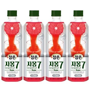 참존식품 자몽7베이스 835ml, 4개