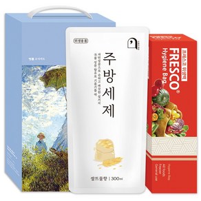 생활의쉼표 세제 위생용품 선물세트 1호 (위생백 30P + 곡물 주방세제), 1개