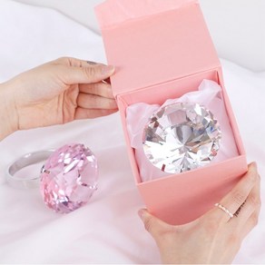 초대형 1700 캐럿 크리스탈 왕 다이아몬드 반지 링 파티 선물 2컬러 [Giant 1700 Kaat Supe Cystal Diamond Ring 2 Colos], 투명(Clea)