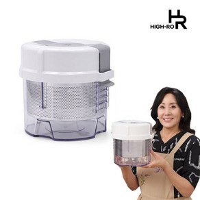 [TenTenPlus] 수분조절 야채 탈수기 대용량 2.4리터/하이로 빅스텐 짤순이 TV 홈쇼핑 대히트상품 홍여진의 야채 짤순이/전기X 5단계 누름방식, 1개, 화이트&스텐