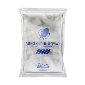 [오늘출발] 델리츠 냉동 갑오징어살 슬라이스 탈피 손질 갑오징어채, 1개, 1kg