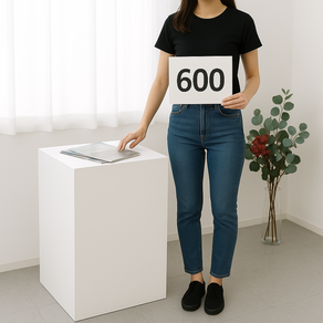 [고하중] 전시다이 인테리어소품 촬영소품 화이트사각 스툴, 화이트전시다이 400*400*600