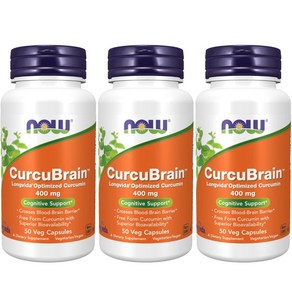 나우푸드 Now Foods CucuBain Cognitive Suppot 커큐브레인 인지능력 보조제 400 mg 50개입, 50정, 3개