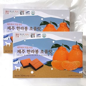 (이어도쇼핑) 제주 한라봉 초콜릿 224g 2상자 푸른제주 초코렛, 2개