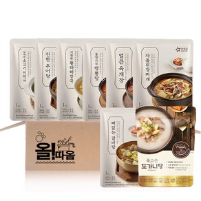 올따옴 아워홈 8종 기획세트 1호 (짬뽕탕+추어탕+갈비탕+도가니탕+소고기미역국+황태해장국+육개장+돼지김치찌개), 1세트, 2800g