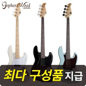 [최다구성품지급] 고퍼우드 J-classic IV /J클래식4 / 입문용 베이스기타, WHITE401B(플로럴 화이트), 1개