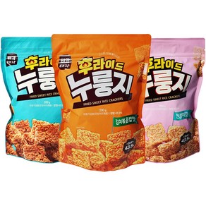 티각태각 후라이드 누릉지 인절미맛 200g + 츄러스맛 200g + 김치볶음밥맛 200g 세트, 1세트