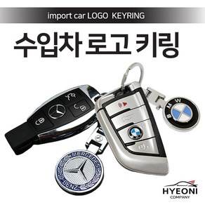 혀니컴퍼니 수입차 차량용 액세서리 키홀더 전차종 메탈 고급 키링, BMW (원형)