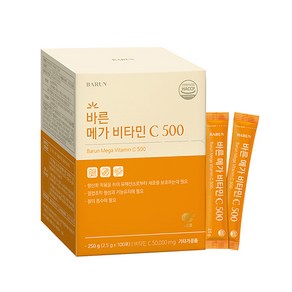 바른 메가 비타민C 영국산 분말 500mg (100포)