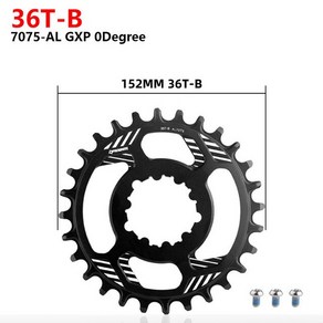 PROWHEEL MTB GXP 자전거 Cankset 고정 기어 크랭크 28T 30T 32T 34T 36T 38T 체인 링 Chainwhee fo sam gx xx1 X, 05 MPX12 B 36T(0), 1개