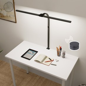 TICO 800mm 무선 LED책상 스탠드+ 리모컨 YS-TL22052, 검정색 YS-TL22052-B