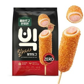 [KT알파쇼핑][신세계푸드] 올바르고 반듯한 빅 킬바사 찰핫도그 440g (4입), 4개