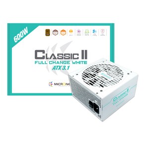 마이크로닉스 CLASSIC II 풀체인지 600W 80PLUS 230V EU 화이트 파워서플라이