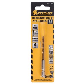 OTOKO 스텐레스 드릴비트 3.3mm/ 스텐기리 코발트, 1개