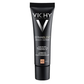 VICHY 프랑스 정품 비쉬 더마블렌드 3D 코렉션 45호 골드 액티브 파운데이션 30ml, 1개