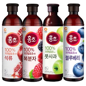 청정원 홍초 900ml 석류 + 복분자 + 블루베리 + 풋사과 각 1개씩 총 4개