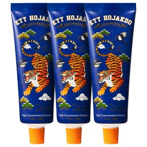 ETT HOJAKDO]국민남편치약 코뻥치약 잇몸치약 _호랑이 스케일링 엣 호작도 치약 총 300g _구취제거 백태제거 치석제거 상쾌한치약 불소 많은 치약 콩알치약 약국치약 매운치약, 100g, 3개