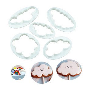 슈가크래프트 도구 솜털 구름커터5p FLUFFY CLOUD CUTTER 설탕공예 쿠키커터 제과제빵, 1개