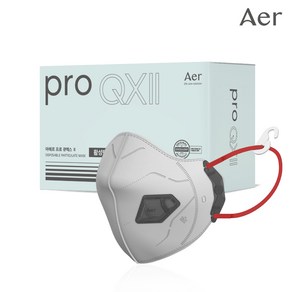 아에르 Po QX2 특급 방진마스크 1BOX (10개입) 석면용 AQX301S (프로 큐엑스2) / 산업용 공사현장 분진마스크 냄새제거용 활성탄 첨가, 화이트, 1개, 10개입