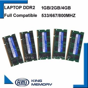 호환 KEMBONA 노트북 RAM DDR2 1GB 2GB 4GB 533MHZ 800MHz 667MHZ PC2 6400 53001G 2G 메모리 200 핀, 02 1G 667MHZ