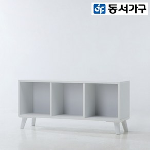 동서가구 바온 3칸 책장 DF924107, 가로형, 화이트