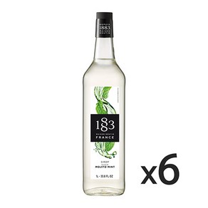 1883 시럽 모히또 민트 1000ml 6개 박스, 1L