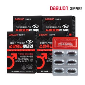 [대원제약] 쏘팔옥타루테인 전립선 지구력 눈건강 1000mg 30캡슐 4박스(4개월분), 4개, 30정
