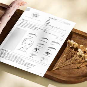 [바이블린] 반영구 전용 시술 동의서  눈썹 입술 헤어라인 반영구 시술  시술 동의서 고객 차트 차트지 소량 인쇄 제작 A4 흑백, 베이직 혹은 재구매, 50개, 단면