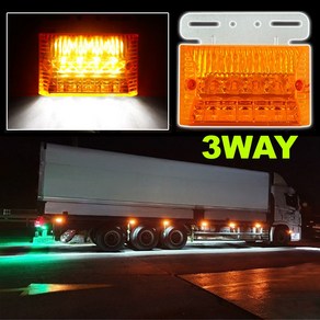 위모브 24V 3way LED 차폭등 A05 시그널램프 화물차용품 화물차 led 24v led, A05_옐로우1개, 1개