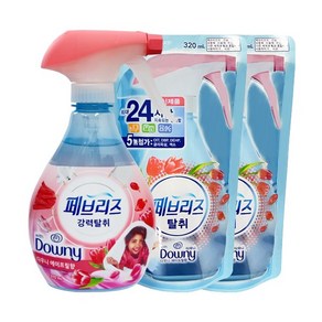 페브리즈 다우니향 용기 370ml + 리필 320ml x2 섬유탈취제냄새제거, 1세트, 1.01L