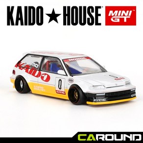 KaidoHouse x 미니지티(KHMG139) 1:64 혼다 시빅 (EF) Kanjo V1 - 화이트, 1개