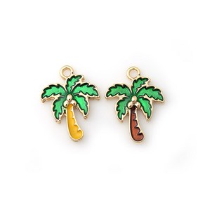 싼비즈 [7105-02]에폭펜던트 야자수나무 15x20mm 골드 1개